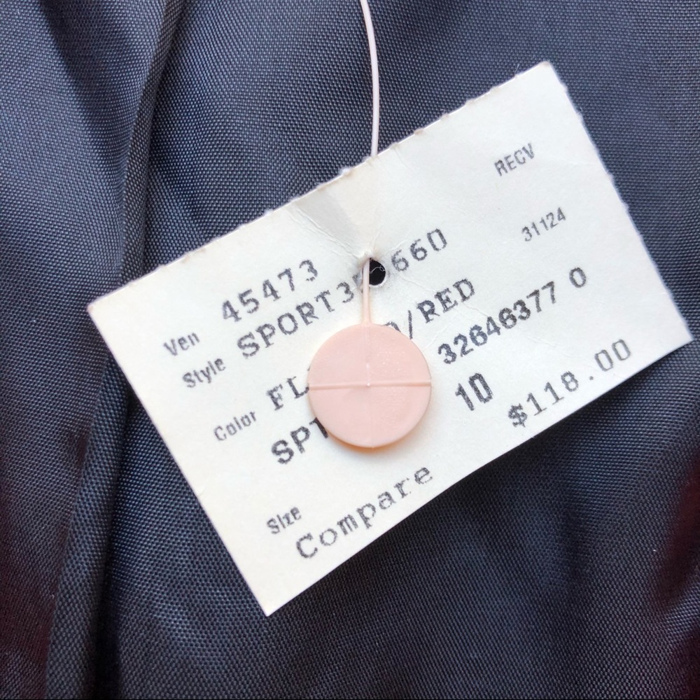Vintage Sandra Blazer 90s Color Block Long Jacket Pink Orange Red Black - Picture 6 of 14